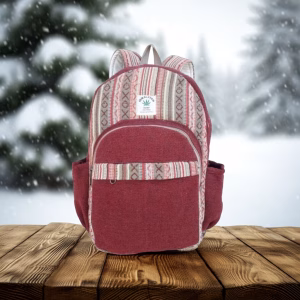 Sustainable Hemp Backpack: The Crimson Nomad