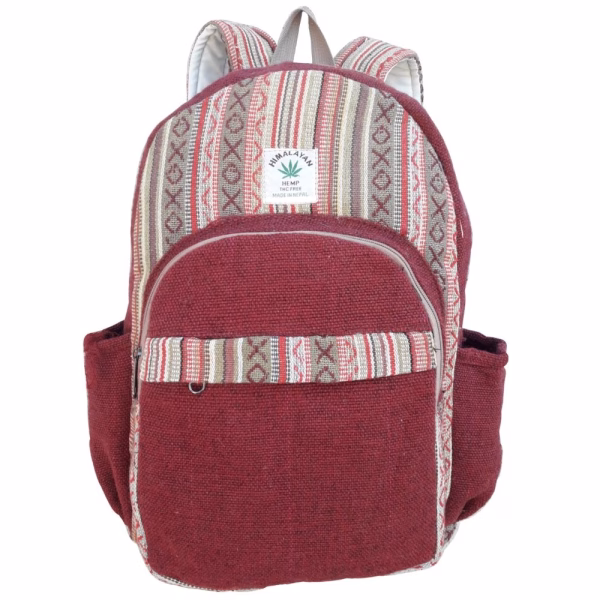 Sustainable Hemp Backpack: The Crimson Nomad - Image 2